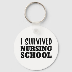 I Survived Nursing School Key Ring