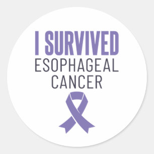I Survived Oesophageal Cancer Warrior Survivor Classic Round Sticker