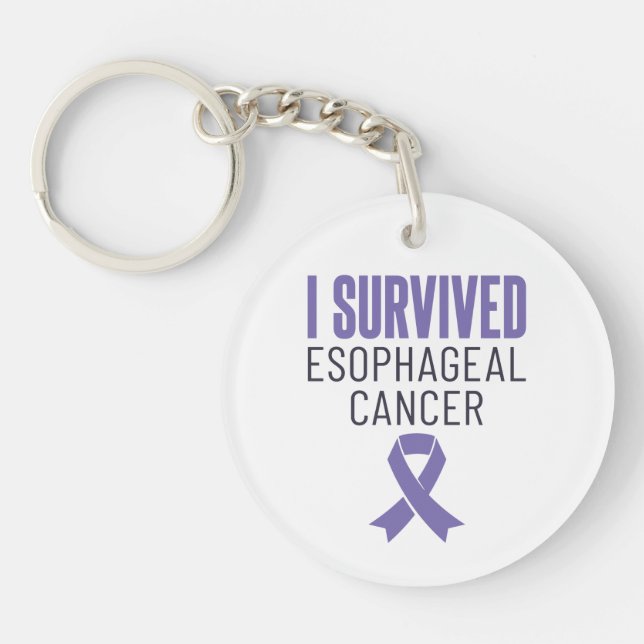 I Survived Oesophageal Cancer Warrior Survivor Key Ring (Front)