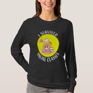 I Survived Online Virtual Classes Teaching Cute T-Shirt