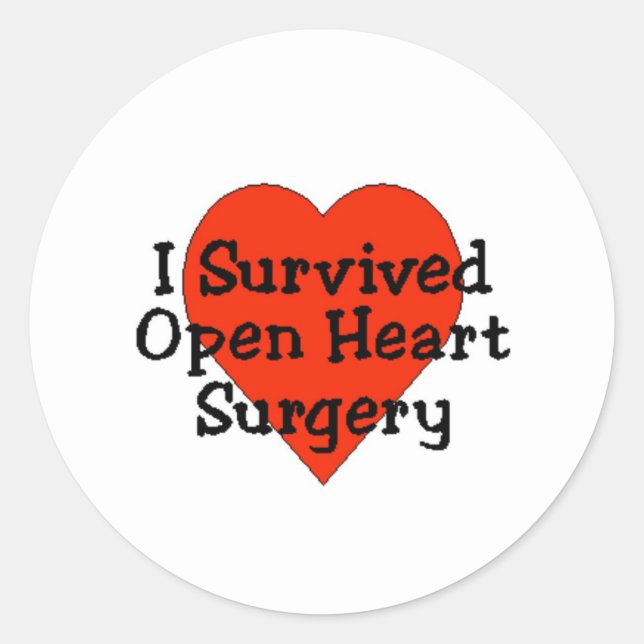 I Survived Open Heart Surgery Classic Round Sticke Classic Round Sticker (Front)