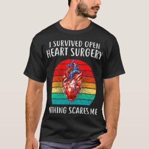 I Survived Open Heart Surgery Gifts Recovery Men W T-Shirt