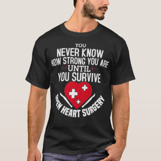 I Survived Open Heart Surgery Gifts Recovery Men W T-Shirt