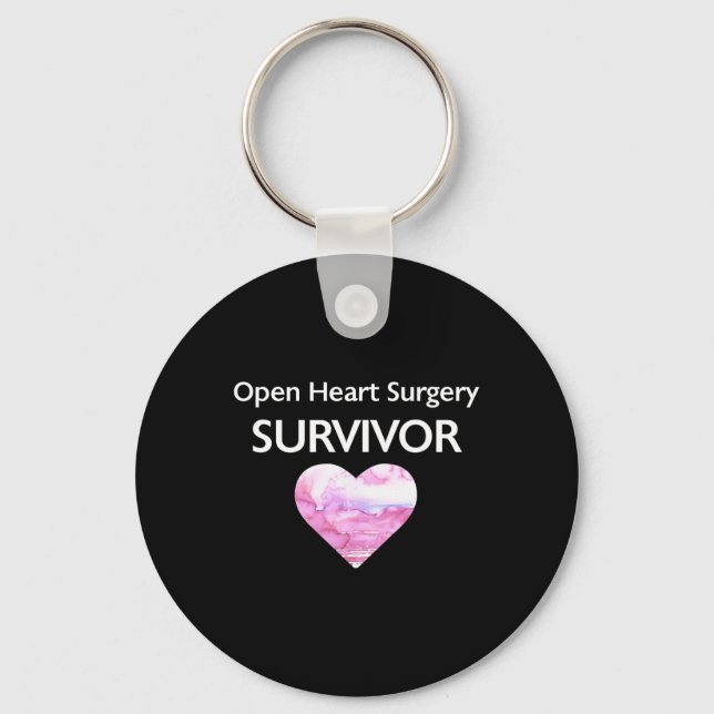 I Survived Open Heart Surgery Heart Attack Survivo Key Ring (Front)