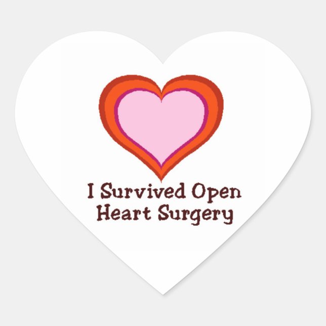 I Survived Open Heart Surgery Sticker (Front)