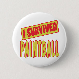 I SURVIVED PAINTBALL 6 CM ROUND BADGE