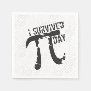 I Survived Pi Day - Funny Pi Day Paper Napkins