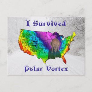 I Survived Polar Vortex Postcard