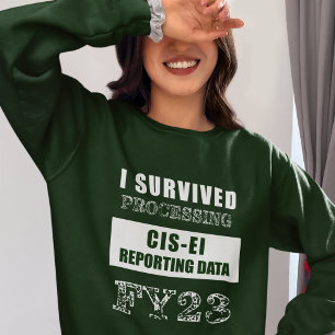 I Survived Processing FY23 CIS-EI Reporting Data   Sweatshirt