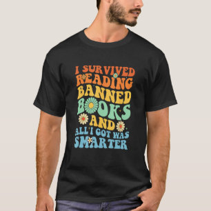 I Survived Reading Banned Books Groovy Book T-Shirt