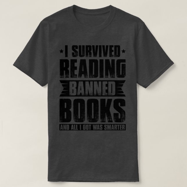 I Survived Reading Banned Books T-Shirt (Design Front)