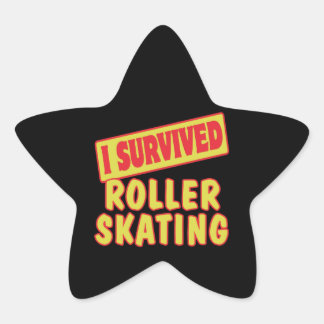 I SURVIVED ROLLER SKATING STAR STICKER