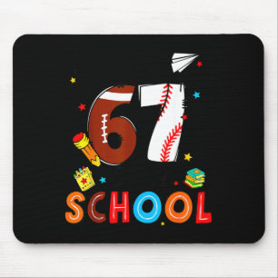I Survived Sixty Seven Days Of School Funny Baseba Mouse Pad