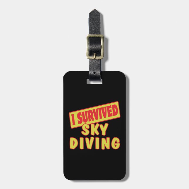 I SURVIVED SKYDIVING LUGGAGE TAG (Front Vertical)