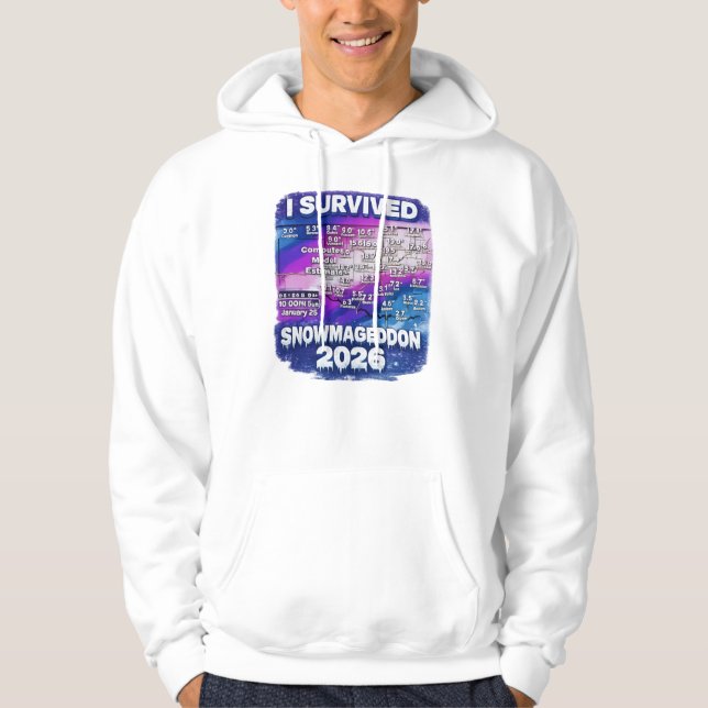 I survived snowmageddon 2026 hoodie (Front)