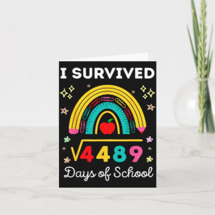 I Survived Square Root 4489 67 Days Of School Math Card