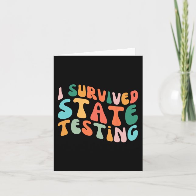 I Survived State Testing Design Student State Test Card (Front)