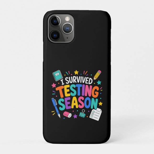 I Survived Testing Season School Humour Case-Mate iPhone Case (Back)