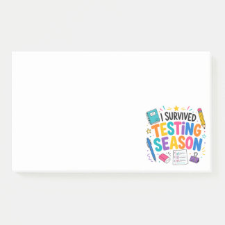 I Survived Testing Season School Humour Post-it Notes