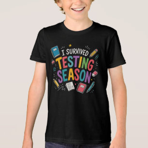 I Survived Testing Season School Humour Tri-Blend Shirt