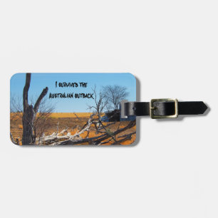 I survived the Australian outback luggage tag