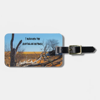 I survived the Australian outback luggage tag