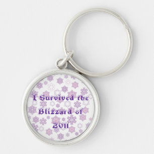 I Survived the Blizzard of 2011 Key Ring