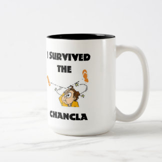 I Survived the Chancla Two-Tone Coffee Mug