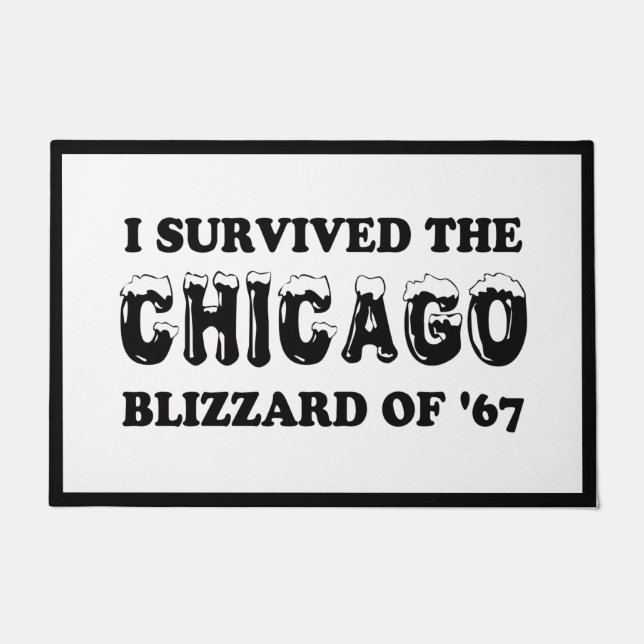 I Survived the Chicago Blizzard of 1967 Doormat (Front)