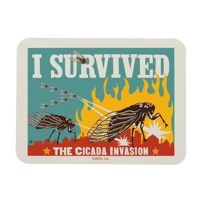 I Survived the Cicada Invasion Magnet (Horizontal)