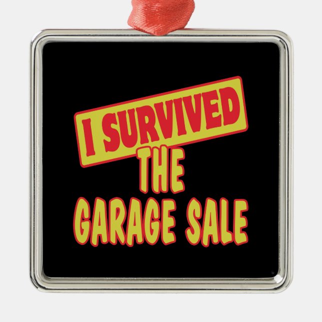 I SURVIVED THE GARAGE SALE METAL TREE DECORATION (Front)