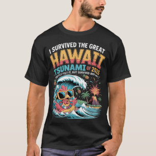 I Survived The Great Hawaii Tsunami Of 2025 Saying T-Shirt