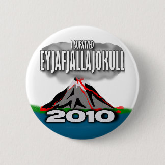I Survived The Iceland Volcano 6 Cm Round Badge