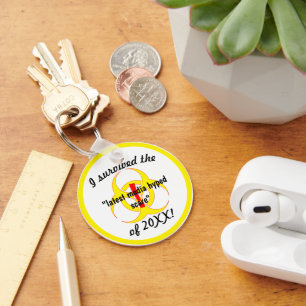 I Survived The Latest Media Hyped Scare Novelty Key Ring