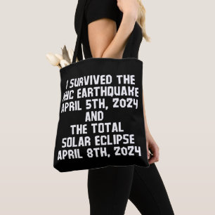 I survived the nyc earthquake and the total solar tote bag