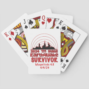 I Survived the NYC Earthquake Quake Tri State 2024 Playing Cards