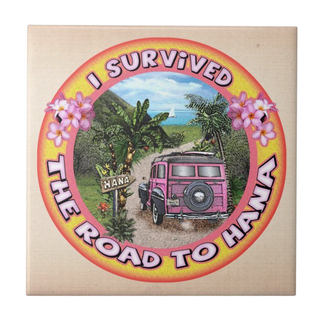 I survived the Road to Hana Tile (Front)