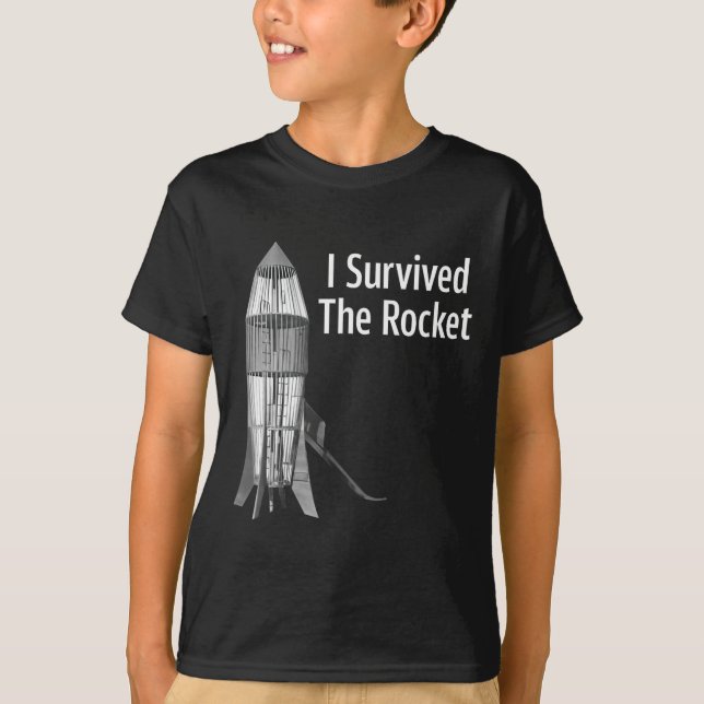 I Survived The Rocket Funny Apparel  T-Shirt (Front)
