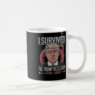 I Survived The Trump Recession 2025 Parody Vintage Coffee Mug