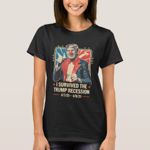 I Survived The Trump Recession Funny Vintage 60s T-Shirt