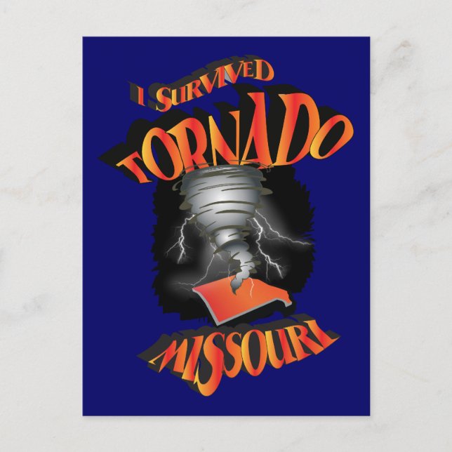 I Survived Tornado Missouri Postcard (Front)