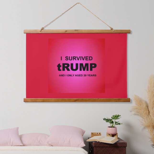 I Survived tRUMP Hanging Tapestry (Bedroom)