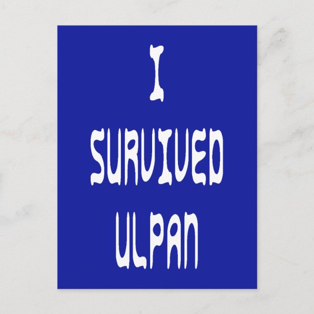 I Survived Ulpan Postcard (Front)