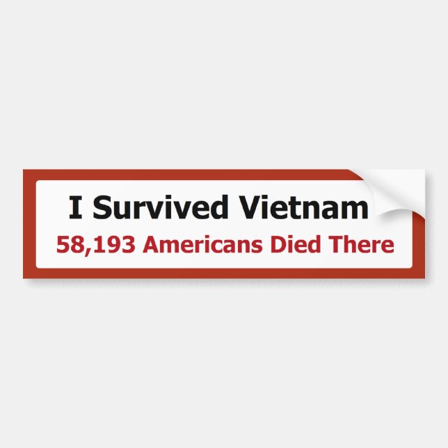 I SURVIVED VIETNAM BUMPER STICKER (Front)