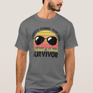 I Survived Virtual School 2021 Longest School Year T-Shirt