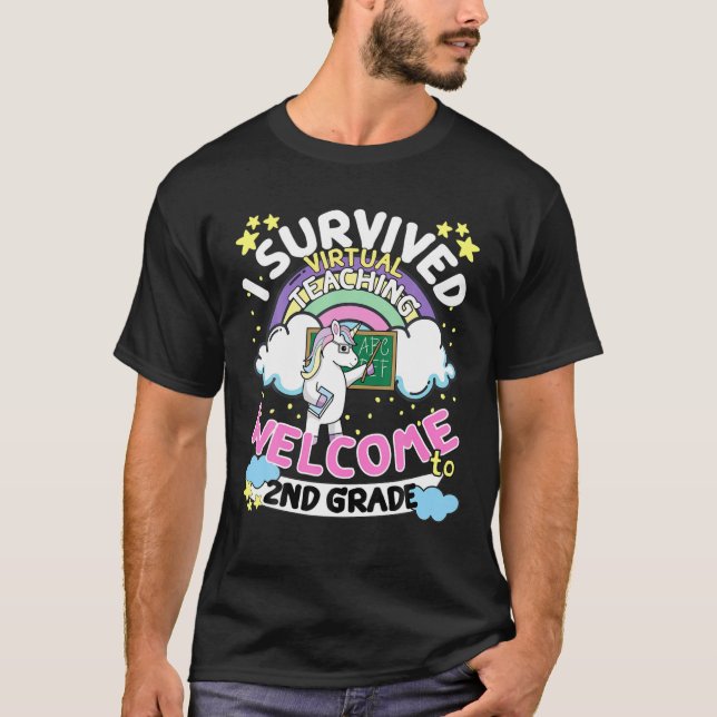 I Survived Virtual Teaching Welcome Back To School T-Shirt (Front)