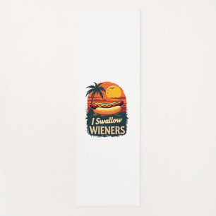 I Swallow Saucy Wieners Funny Adult Joke Hot Dogs Yoga Mat