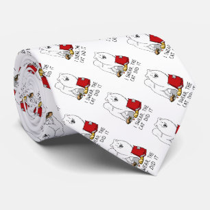 I Swear the Cat Did It Samoyed Dog Messy Funny Tie