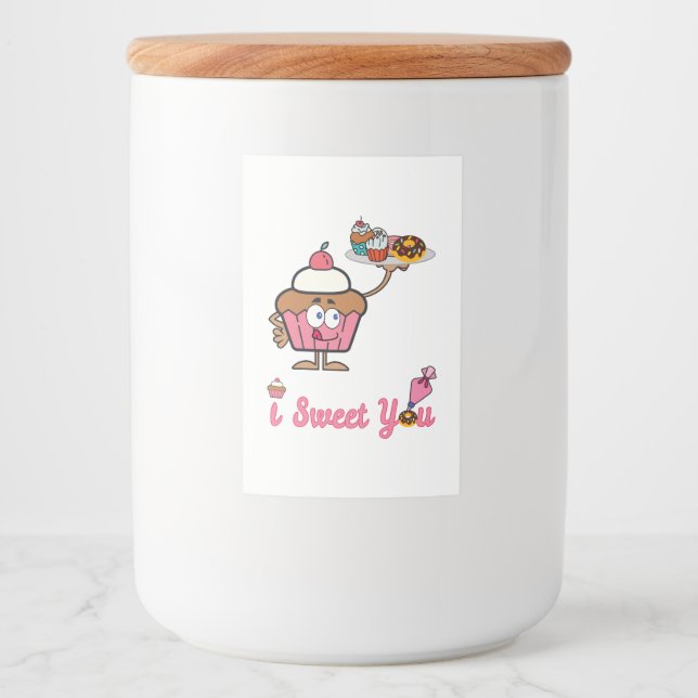 I Sweet You with a Cupcake Food Label (Front)