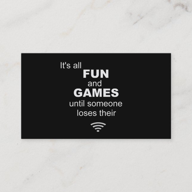 I.T. Business Card - Black and White (Front)